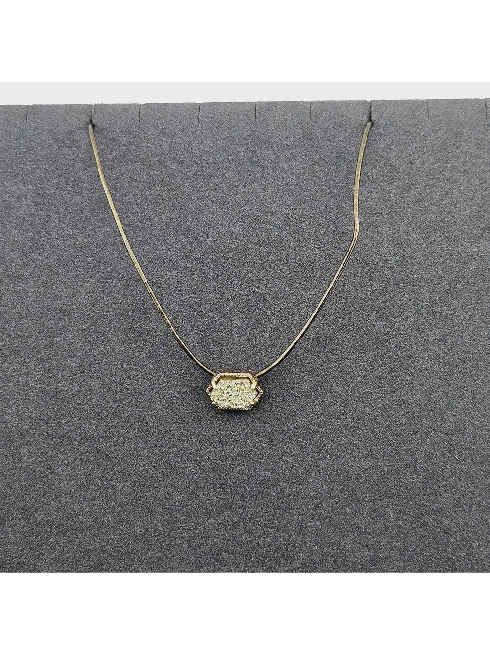 Mark Ashton Women's Wrap Around Choker Necklace Crystal Pendant Brown Cord
